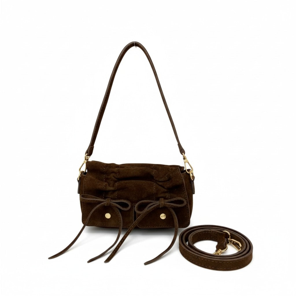 Bolso de Serraje con Lazos Boho