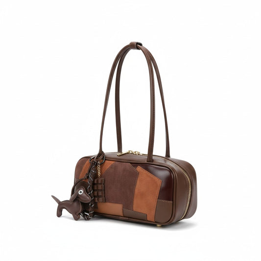 Bolso Baguette Patchwork PU