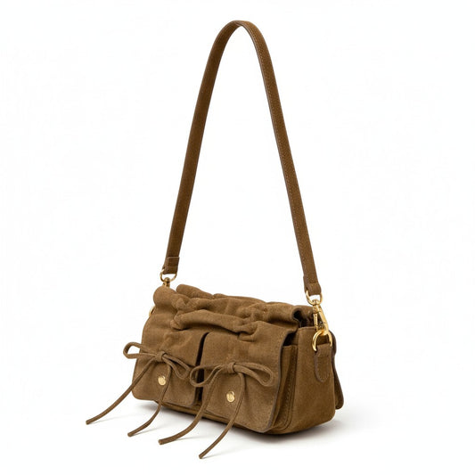 Bolso de Serraje con Lazos Boho